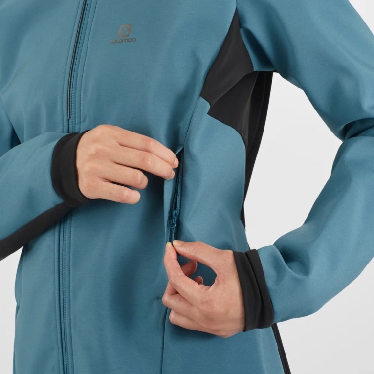 Salomon Agile Women's Shell Jackets Turquoise | CA 32V54